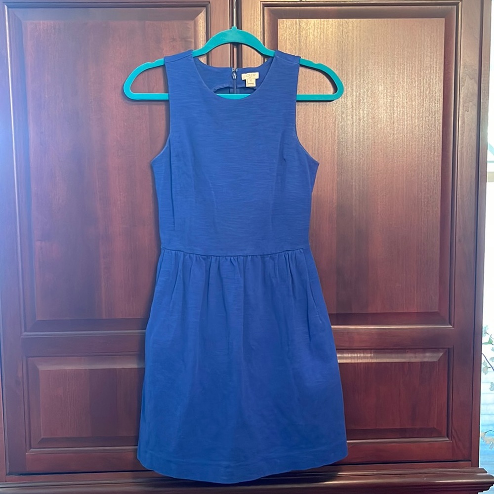 J.Crew Cobalt blue classic dress with pockets